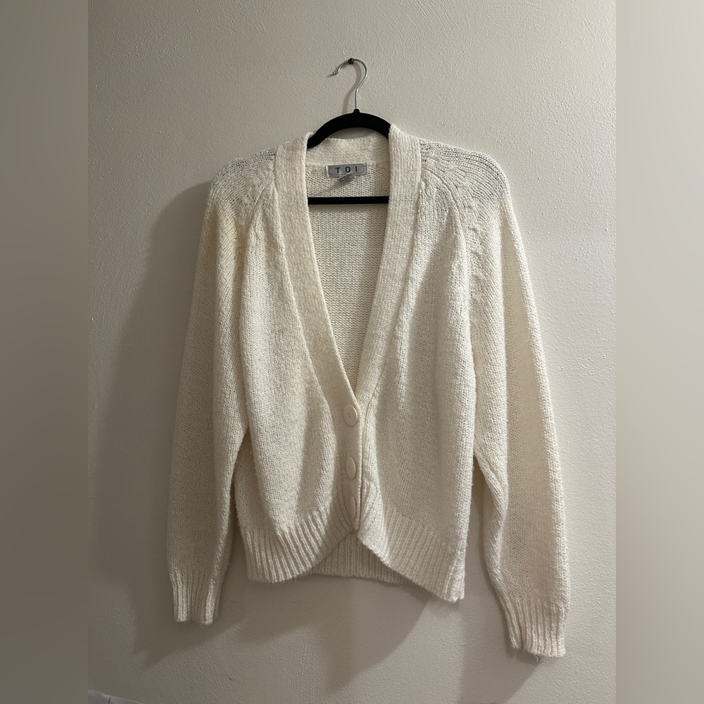TOI Vintage Cream Knit Cardigan